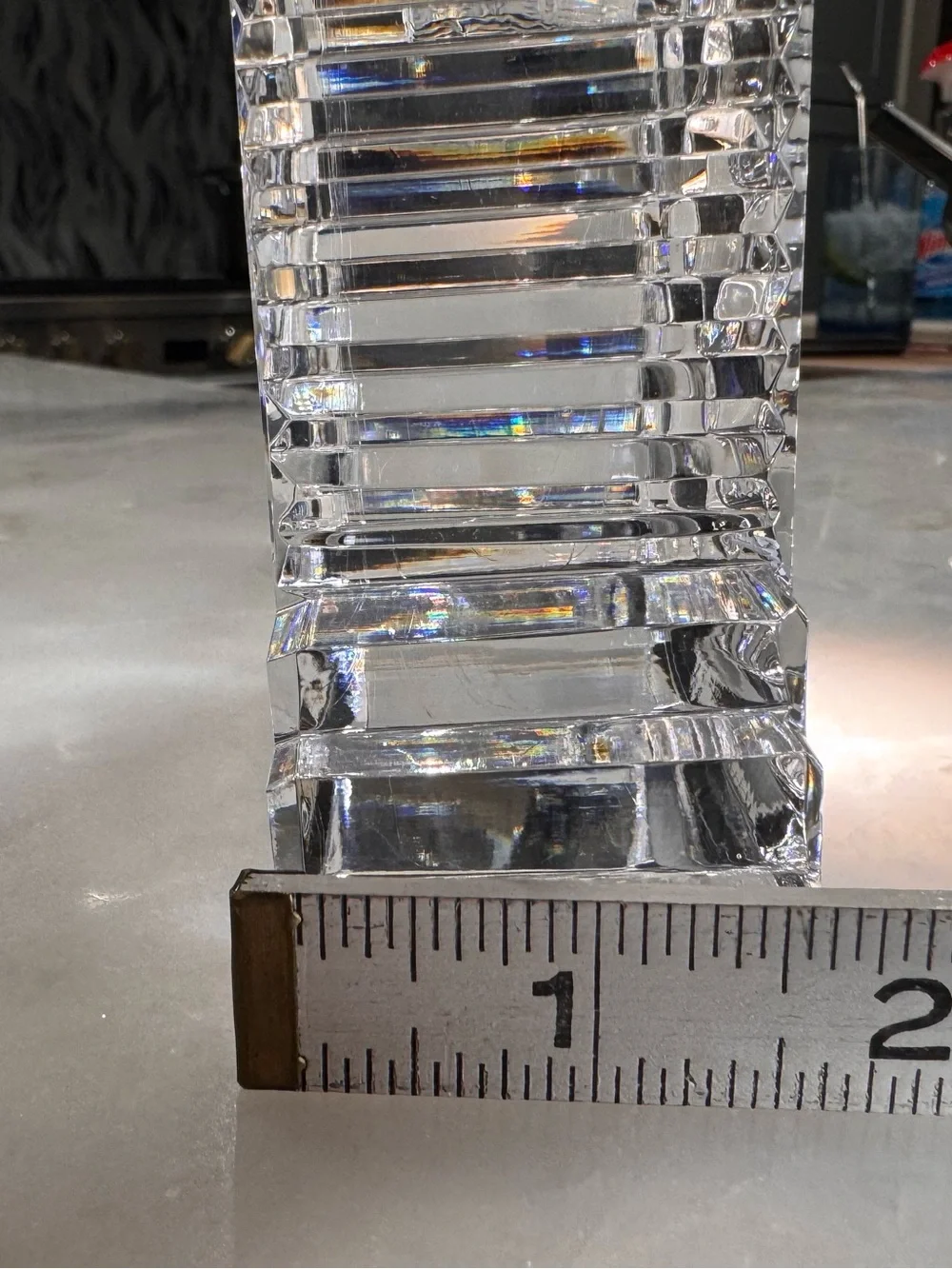 Vintage Waterford Crystal Mantel Clock Art Deco Fanburst Quartz Ireland Signed